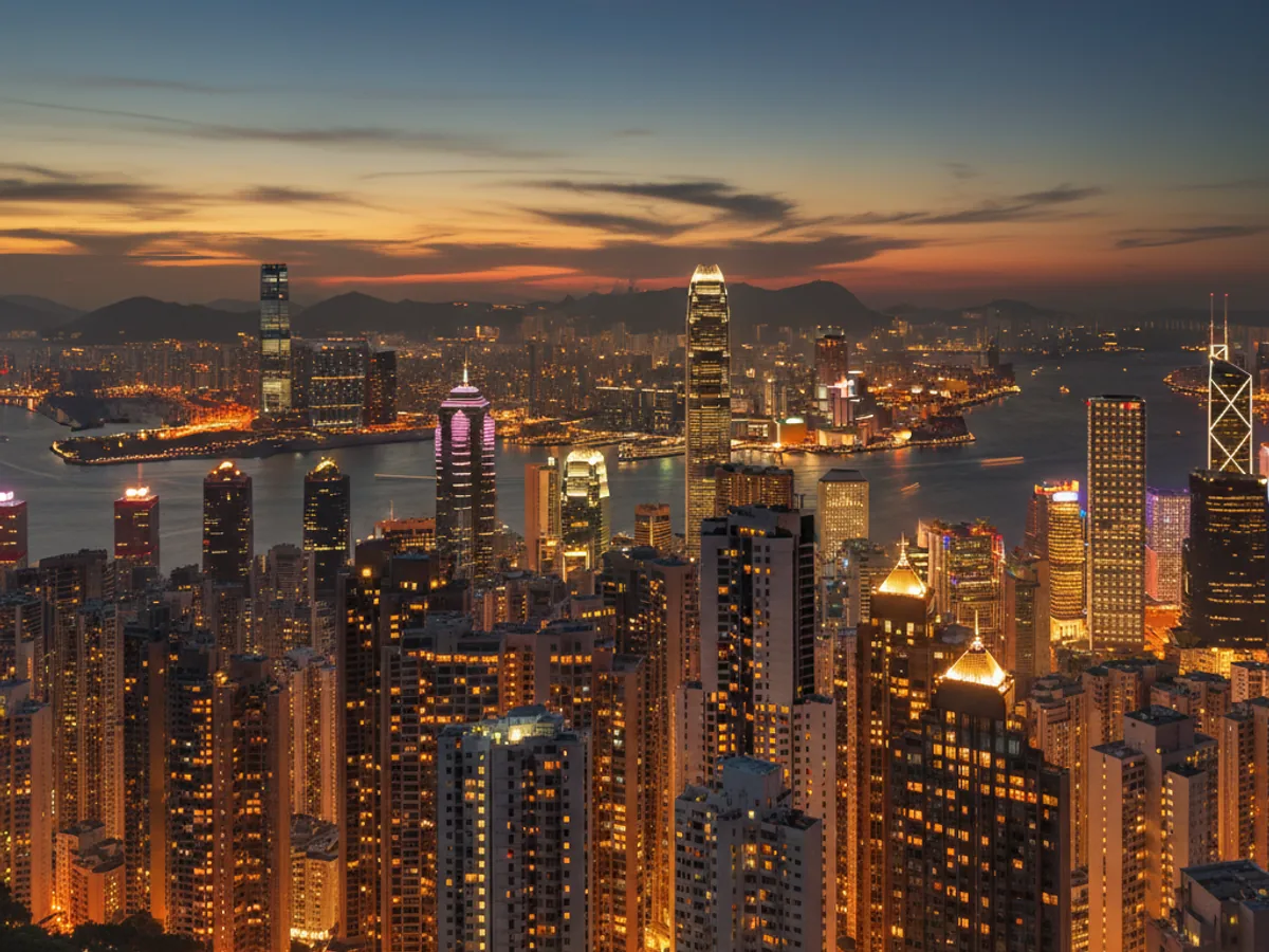 Hong Kong skyline at dusk — home of Quantum Global Commerce Limited